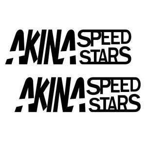 Akina Speedstars speed stars Initial D decal vinyl sticker JDM  AE86 drift racing car window doors size 9&quot; x 2.5&quot; set of 2