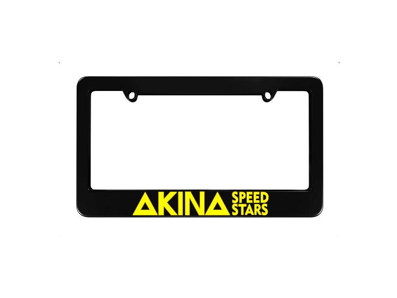 Akina Speed Stars Black License Plate Frame Frames Initial D JDM