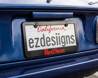 Redsuns AE86 Black License Plate Frame Frames Initial D