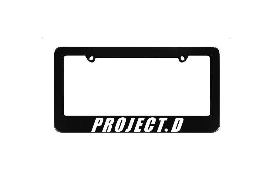Project D AE86 Black License Plate Frame frames Initial D holographic option fits most North America USA and Canada car license plates 1 pc