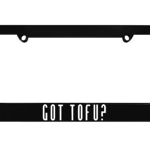 Got Tofu? fujiwara Tofu Shop AE86 Black License Plate Frame frames Initial D  fits most North America USA and Canada car license plates 1 pc