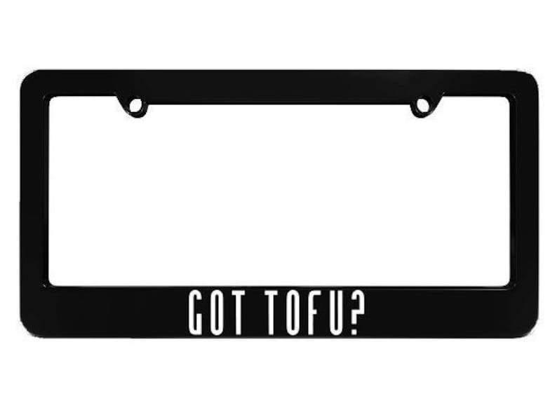 Got Tofu? fujiwara Tofu Shop AE86 Black License Plate Frame frames Initial D  fits most North America USA and Canada car license plates 1 pc 