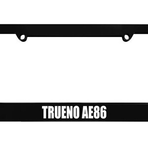 TRUENO AE86 ブラック ナンバープレートフレーム フレーム イニシャルD JDM 北米およびカナダのほとんどの車のナンバープレートに適合 1 個