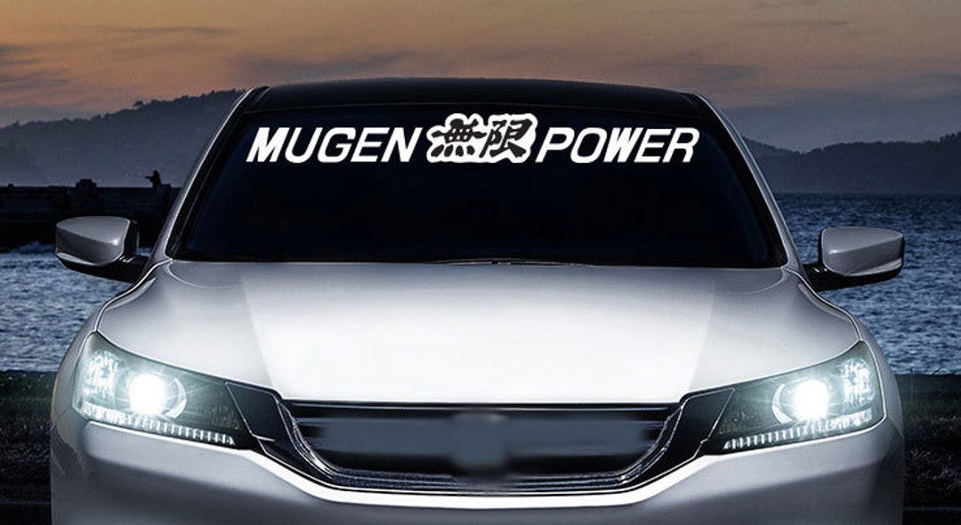 Mugen Honda Banner Vinyl Decal – 1.5ft X 5ft JDM Windshield Sticker, Unbranded, Power Style