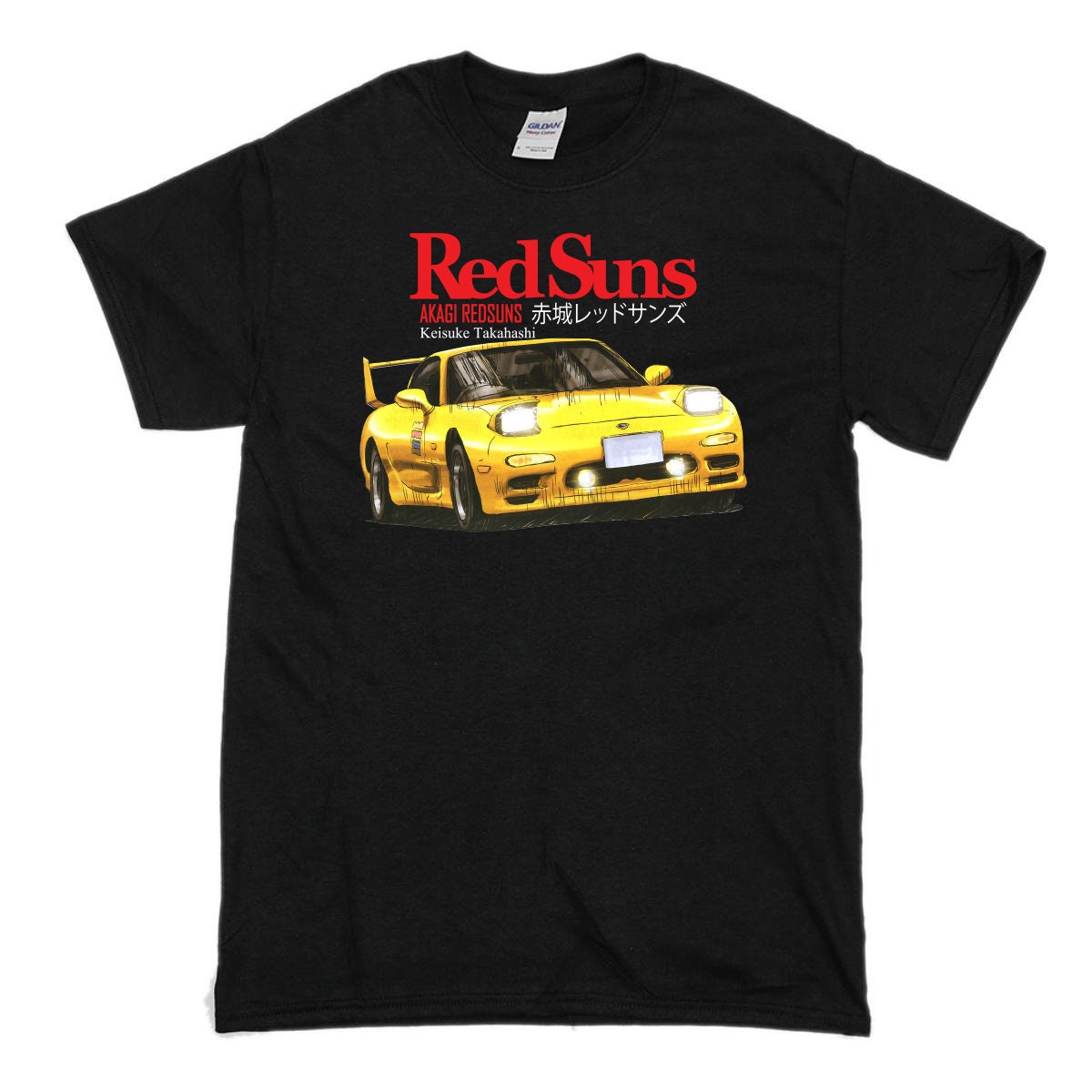 Akagi RedSuns Keisuke Takahashi tshirt Initial D  JDM drift racing shirt t-shirt tshirt short sleeve 100% Cotton pre-shrunk unisex fit