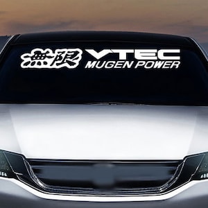 Mugen power vtec racing jdm windshield banner vinyl decal car, truck, window