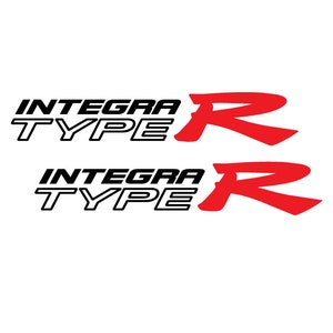 Integra Type R decal vinyl sticker JDM drift racing car window doors size 2 color, size 9&quot; x 1.7&quot; set of 2