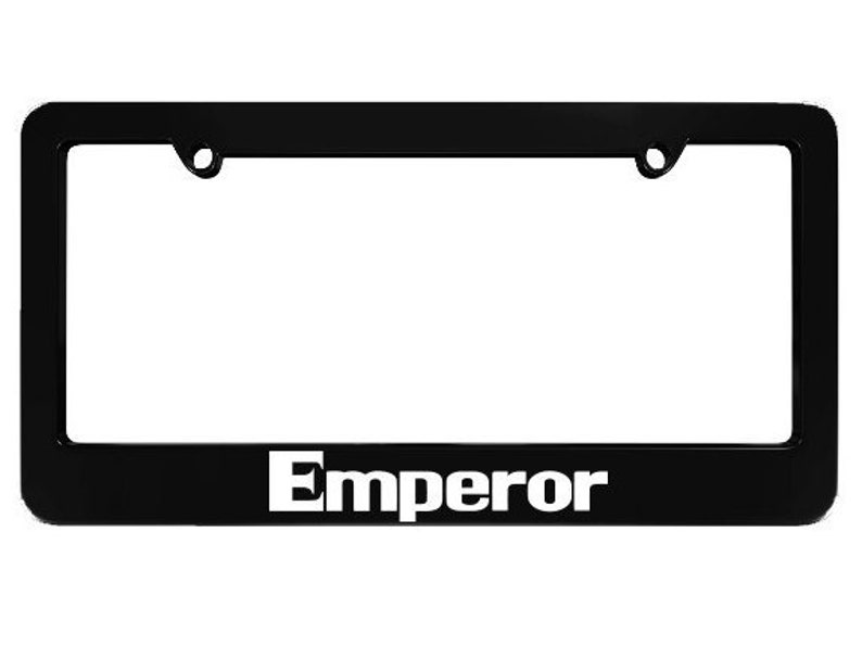 Emperor Black License Plate Frame frames Initial D JDM  fits most North America USA and Canada car license plates 1 pc 