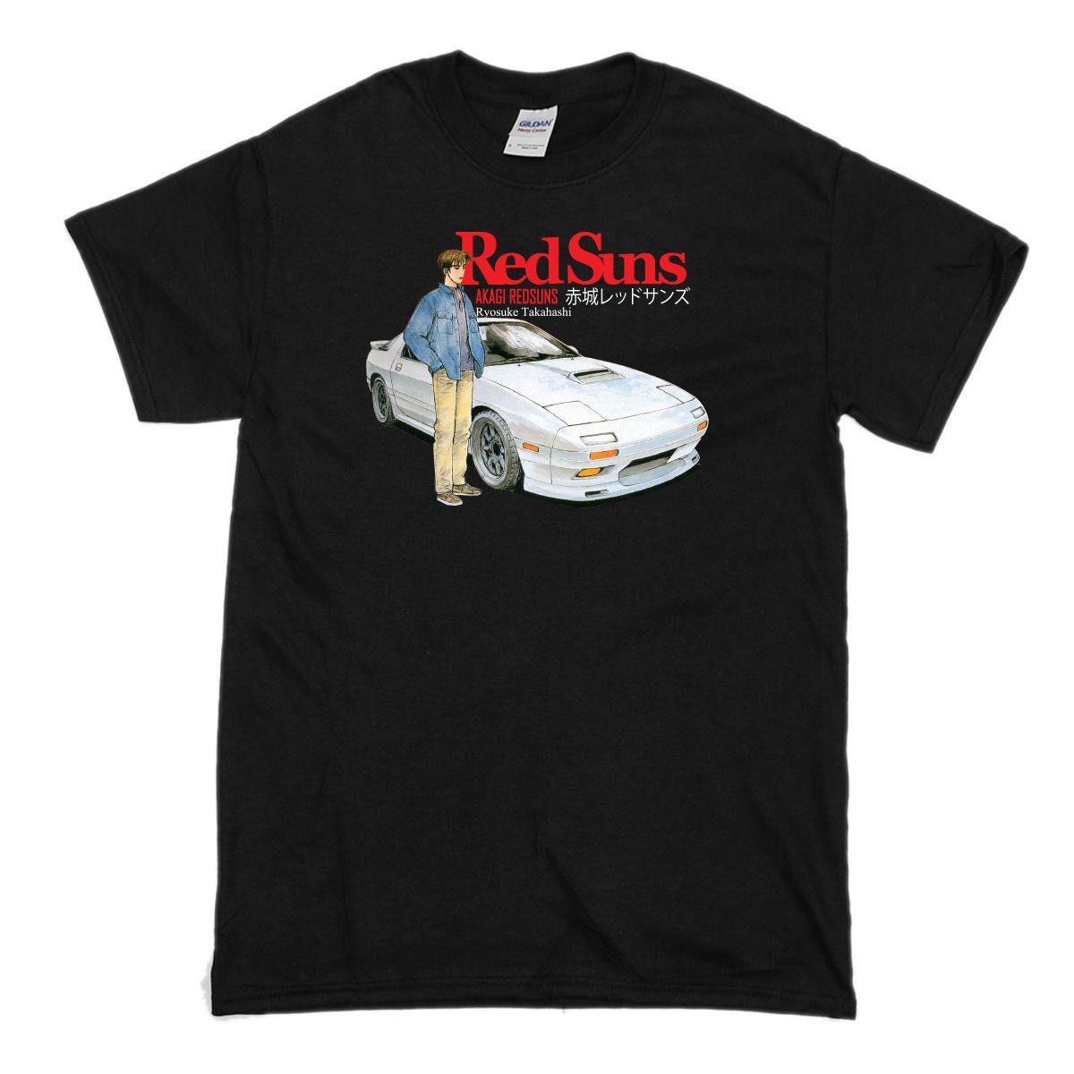 series☆頭文字DコラボINITIALD Racing Crew Tshirt Initial D Takumi Ryosuke Keisuke Redsuns Trueno AE86 JDM