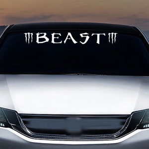 Beast with Claws windshield banner JDM vinyl decal, car, trucks
