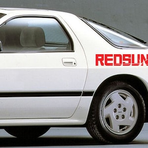 Redsuns takahashi takahashi initial d side door banner vinyl decal, door, window, 1 pc / 2 pcs