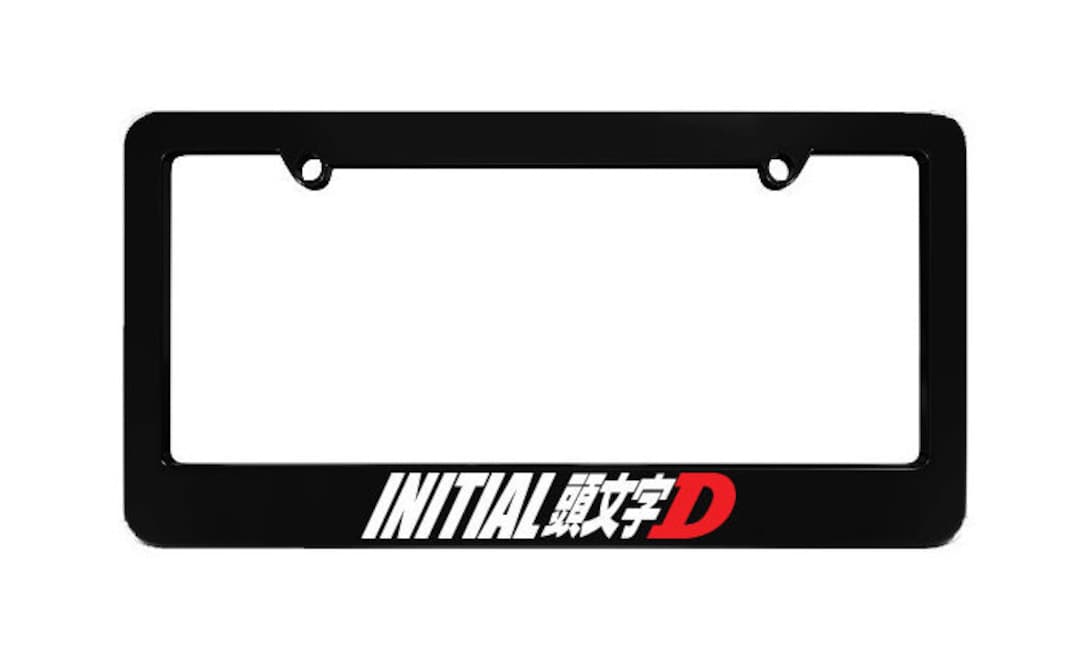 Initial D AE86 Black License Plate Frame Frames Racing JDM Fits Most