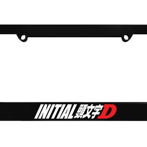 Initial D AE86 Black License Plate Frame frames racing JDM fits most North America USA and Canada car license plates 1 pc
