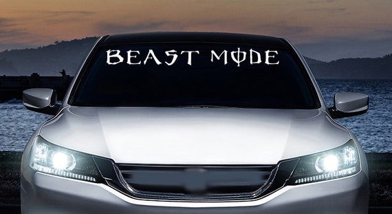 BEAST MODE ON Decal Sticker JDM Funny Vinyl Car Window Bumper Truck Laptop 7/"