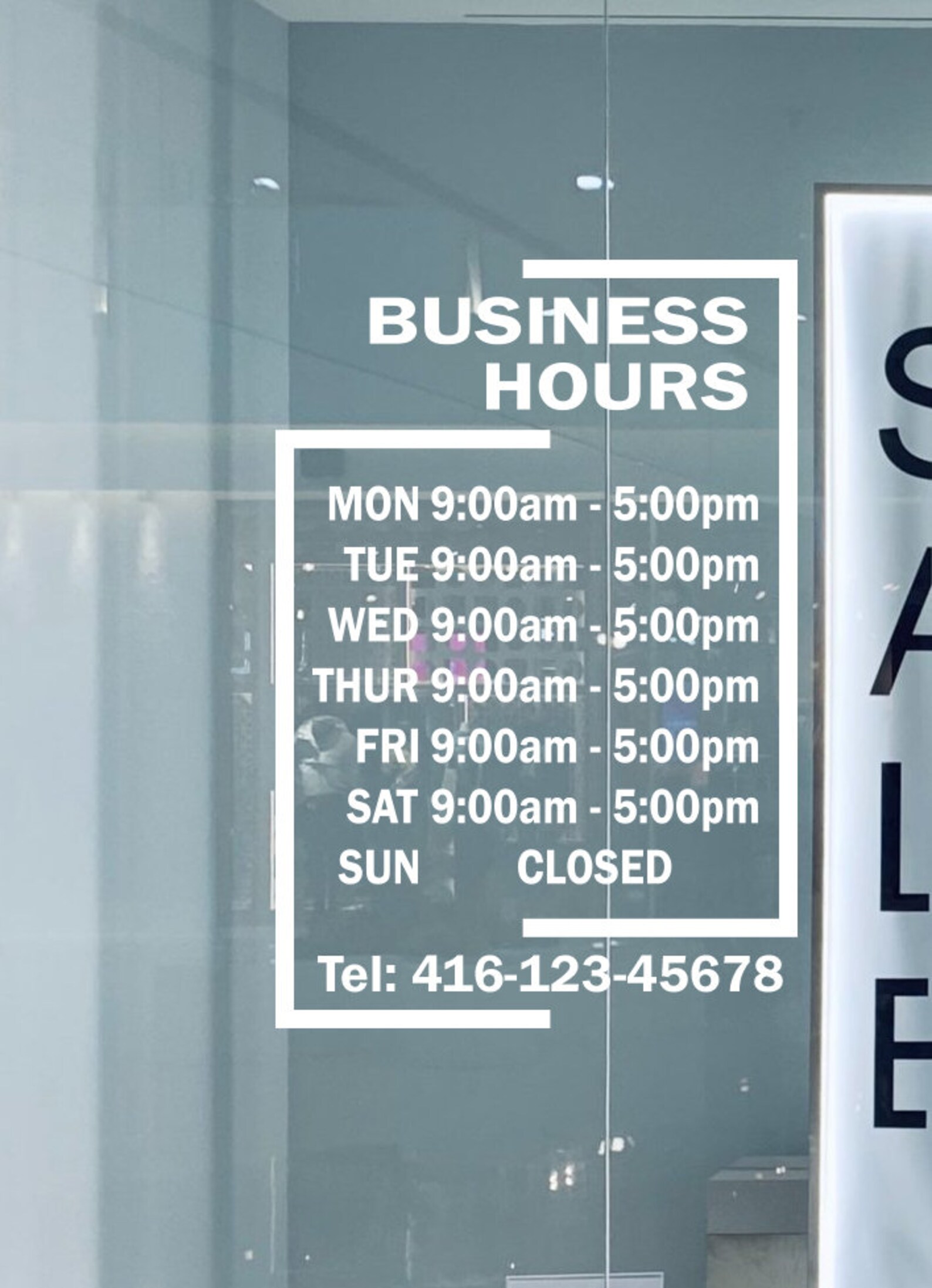 Business Hours Custom Decal Retail Store for Window Glass 1 Pc - Etsy