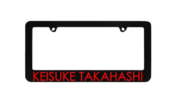 高橋啓介 赤木 RedSuns ブラック ナンバープレートフレーム 頭