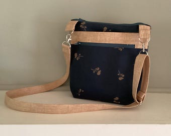 Floral Crossbody Bag: Multi-Colored Travel Purse with Adjustable Strap