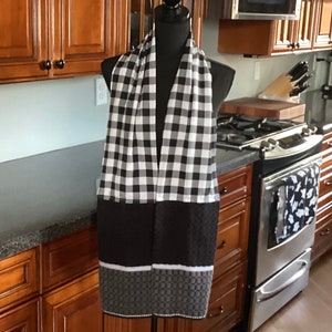 Premium Cotton Kitchen Towel Scarf/Boa Unique Individually Crafted Gift Use as a Hand Towel, Oven Mitt, or Dish Dryer