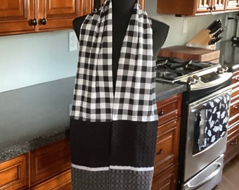 Premium Cotton Kitchen Towel Scarf/Boa Unique Individually Crafted Gift Use as a Hand Towel, Oven Mitt, or Dish Dryer