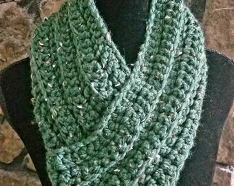 Big Kid or Snug Fit Adult sized-Pocket Cowl (Kale)* (BHM)