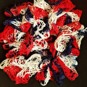 Red, White and Blue Ruffle Scarf (Short)*