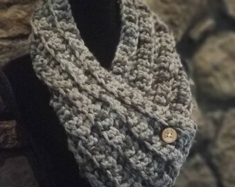 XL or Adult Loose Fit- Pocket Cowl (Raven)*
