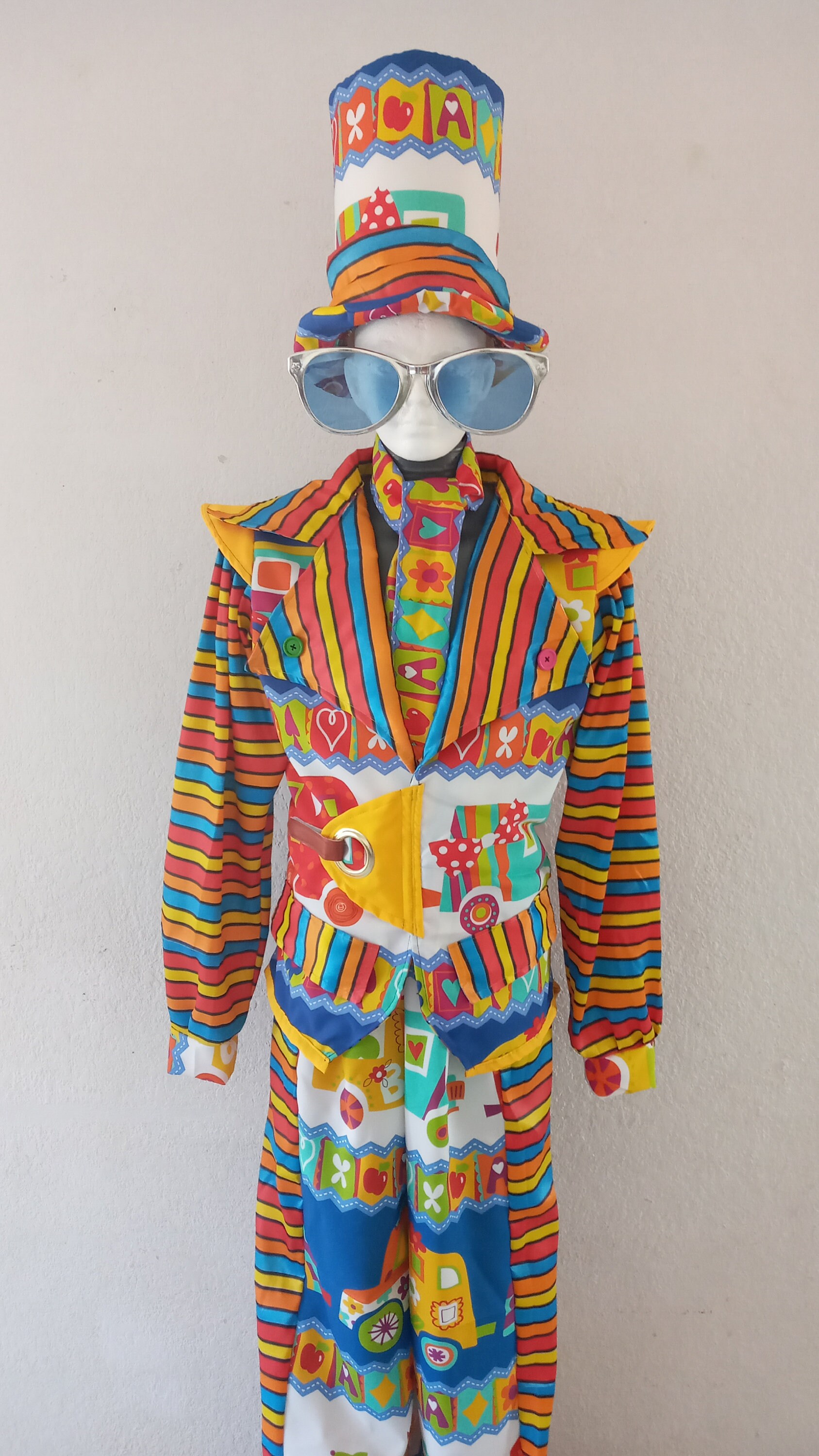 Colorful Clown Stilt Costume Etsy