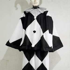 Black and White Mime  Stilt Costume