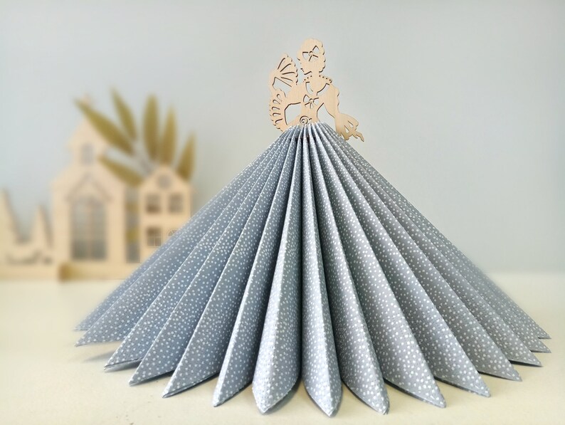 NAPKIN HOLDER Lady with fan Laser cut wood Table Centerpiece Etsy