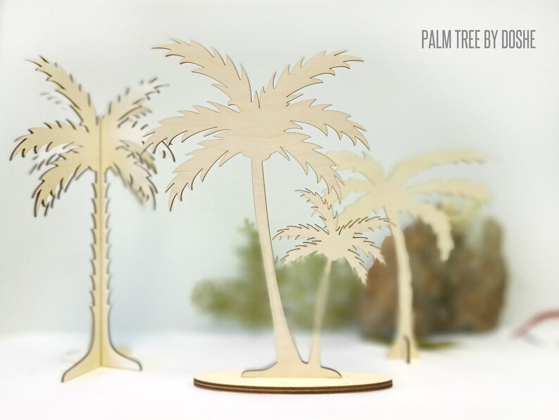 3D PALM TREE Tropical tree decor Laser cut wood Etsy