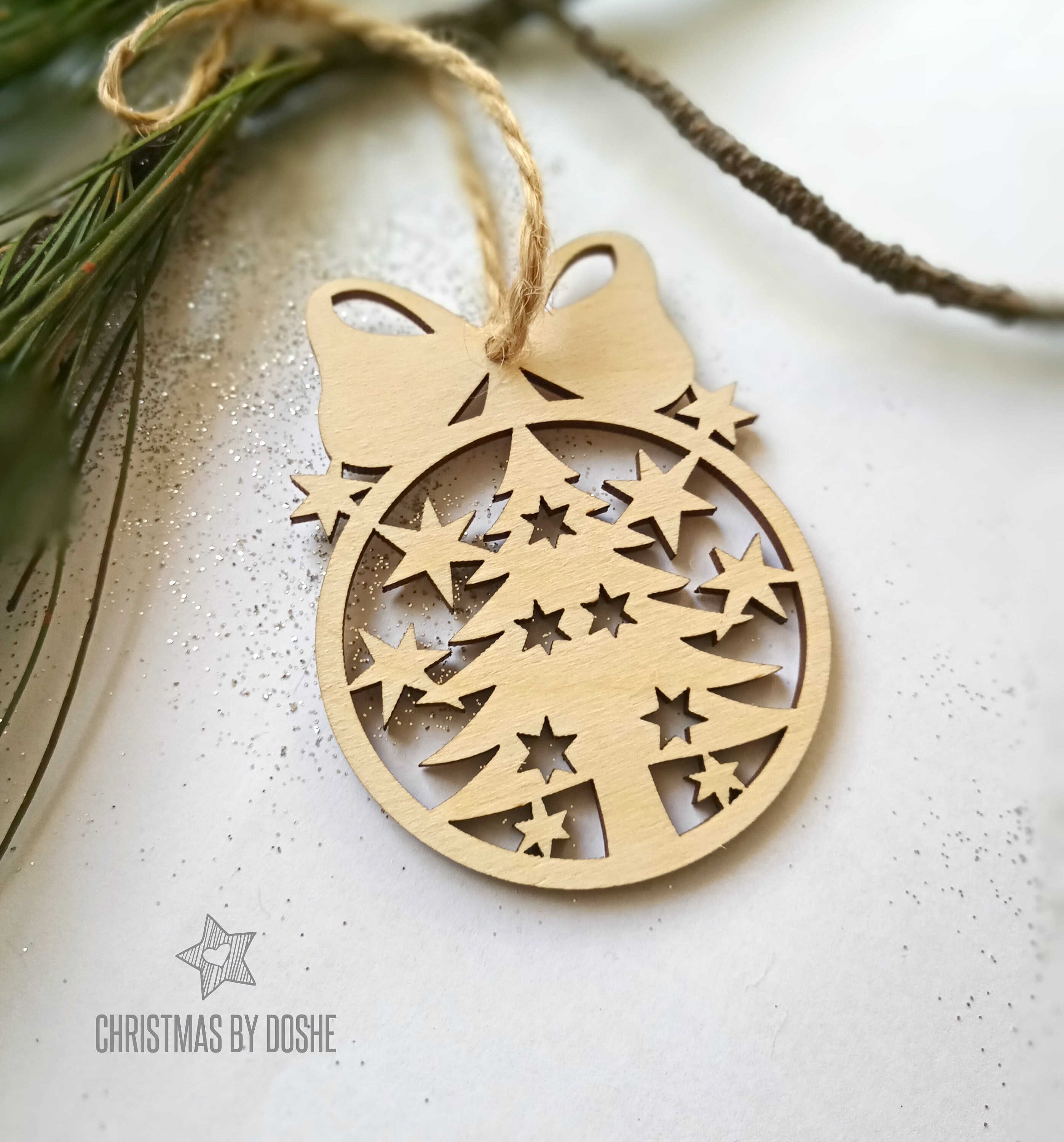 CHRISTMAS ORNAMENTS Ready to paint laser cut wood Etsy