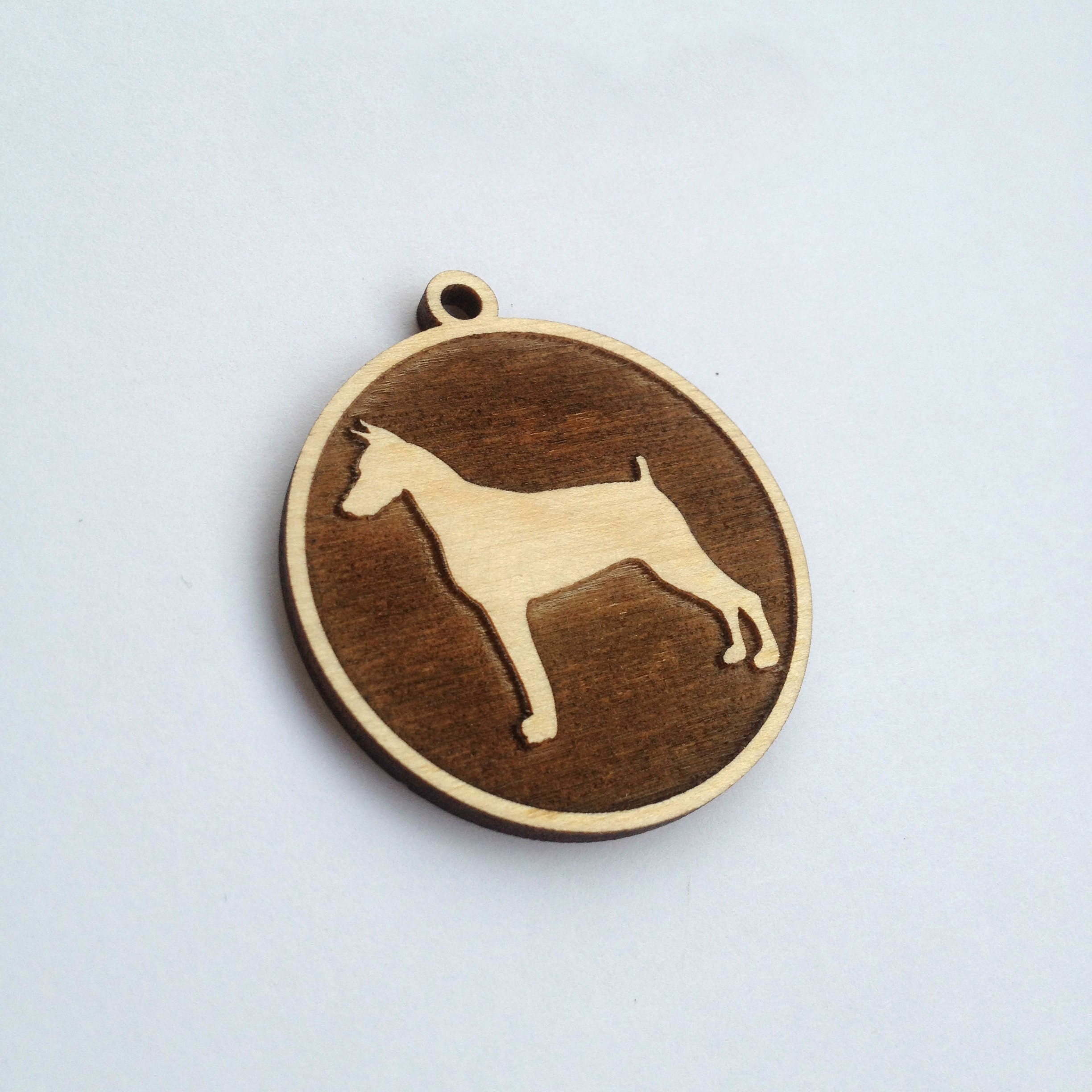 DOG TAG for dogs Laser engraved wood Etsy