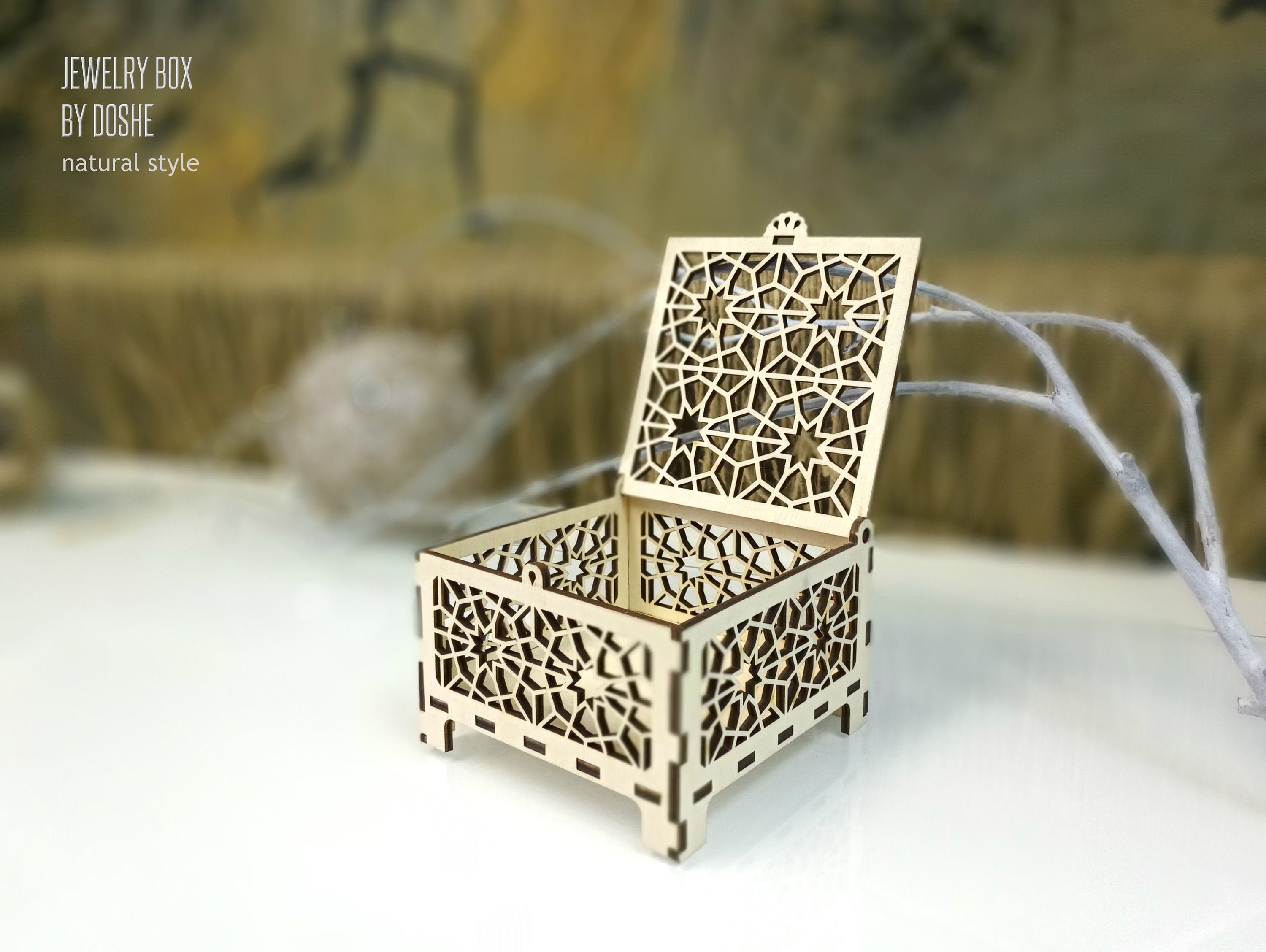 Wood JEWELRY BOX Small Laser cut Decorative Birthday Gift Etsy