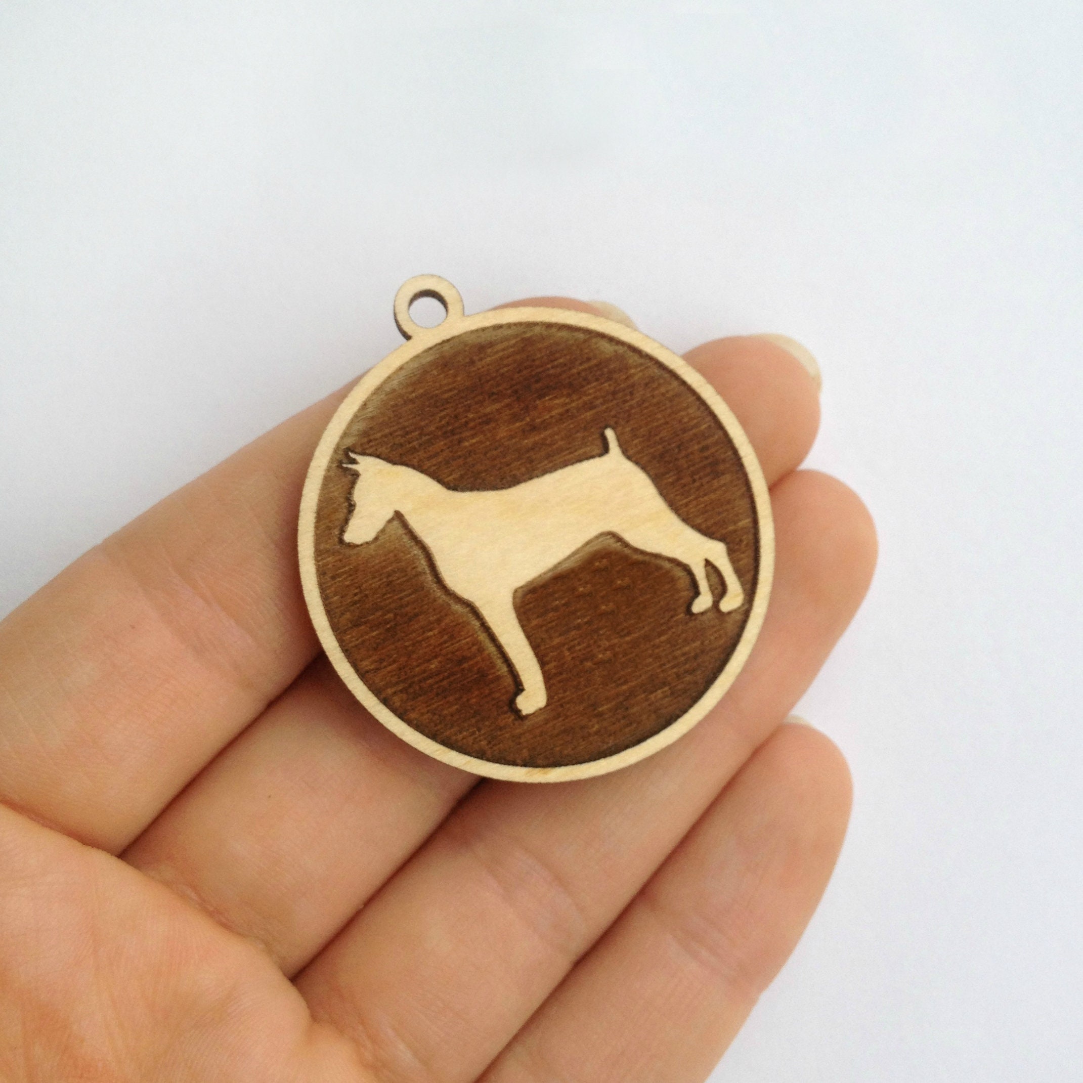 DOG TAG for dogs Laser engraved wood Etsy