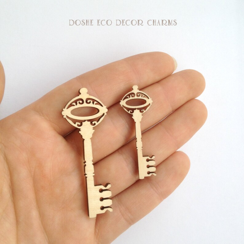 Nice laser cut KEYS wood shapes / Wood shapes / Wood key / Etsy