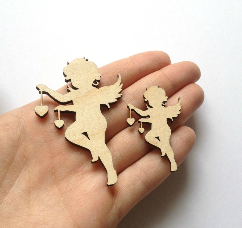 Lovely ANGEL Ornaments Ready to Paint Laser Cut Wood Shapes Etsy