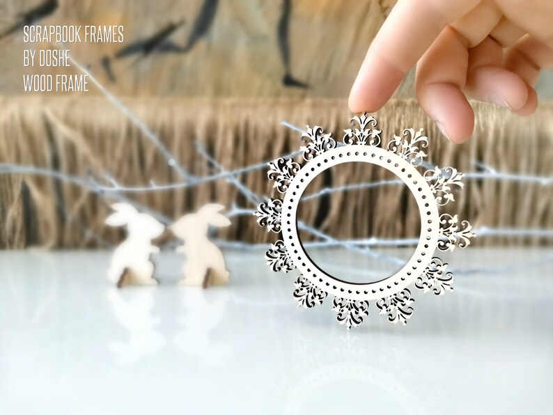 Laser cut PHOTO FRAME Scrapbook paper die cuts Junk Etsy