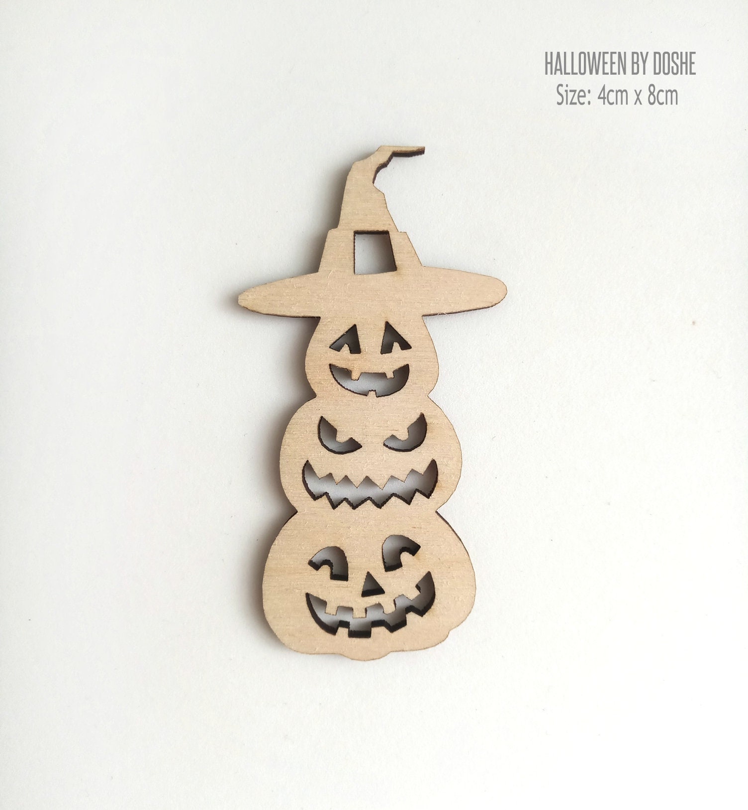 Laser cut Halloween Pumpkin cutouts / Laser cut wood / Etsy