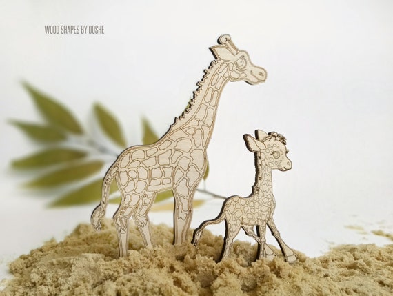 laser cut giraffe wood