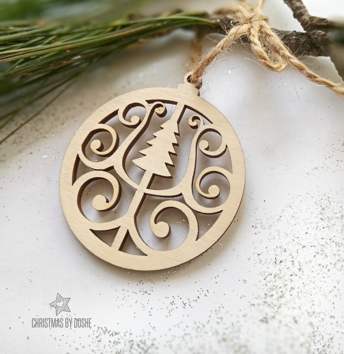 CHRISTMAS ORNAMENTS Laser cut wood decor Etsy