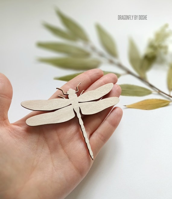 8 Recortes Manualidades De Madera De Corte Láser Forma De Regalo 6cm x3 Formas de madera libélula 10