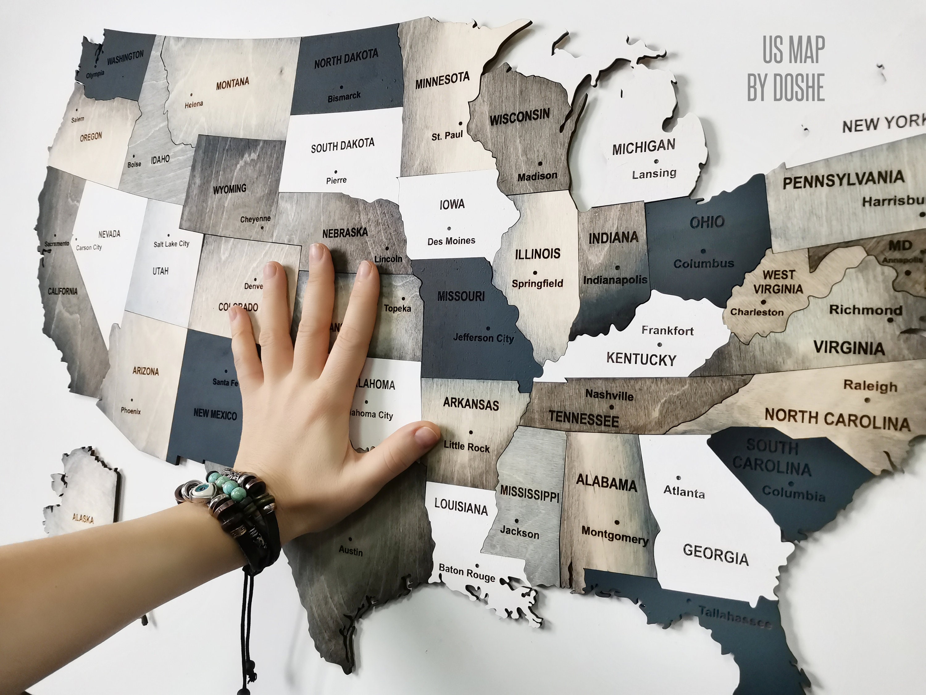 UNITED STATES MAP Push Pin Travel Map Wall Art Etsy UK