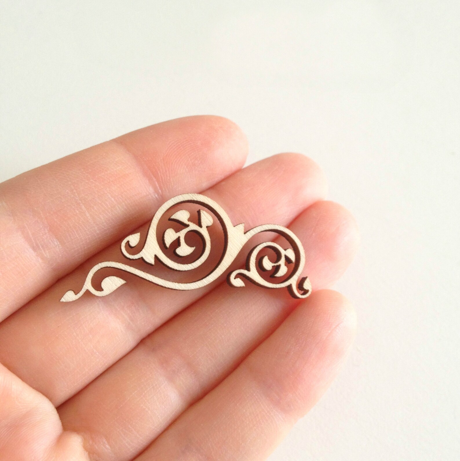 Tender floral ornaments Laser cut wood Craft supplies Etsy