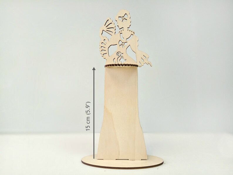 NAPKIN HOLDER Lady with fan Laser cut wood Table Centerpiece Etsy