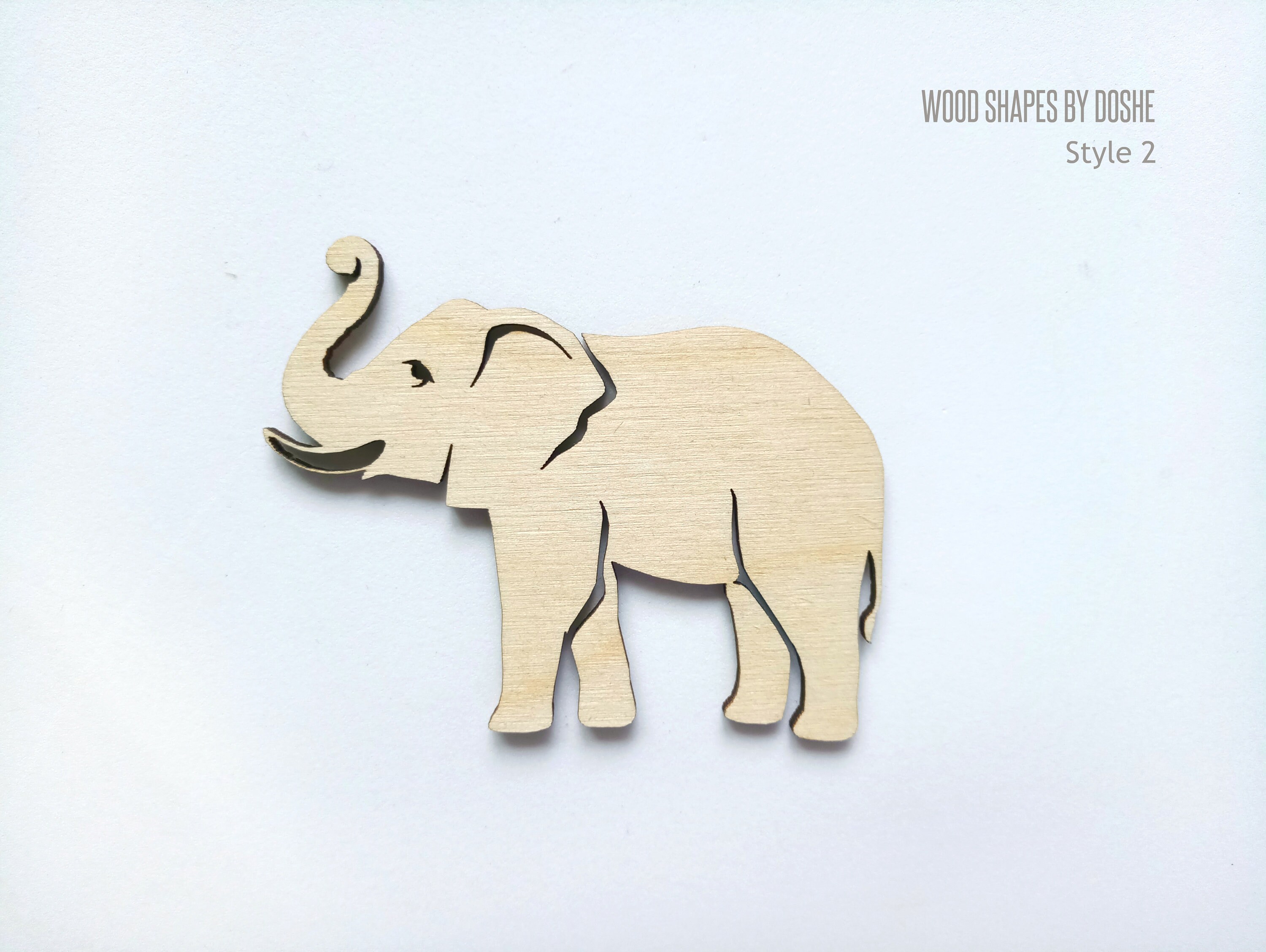 LASER CUT ELEPHANT Unfinished Ready to paint Wood shapes Etsy