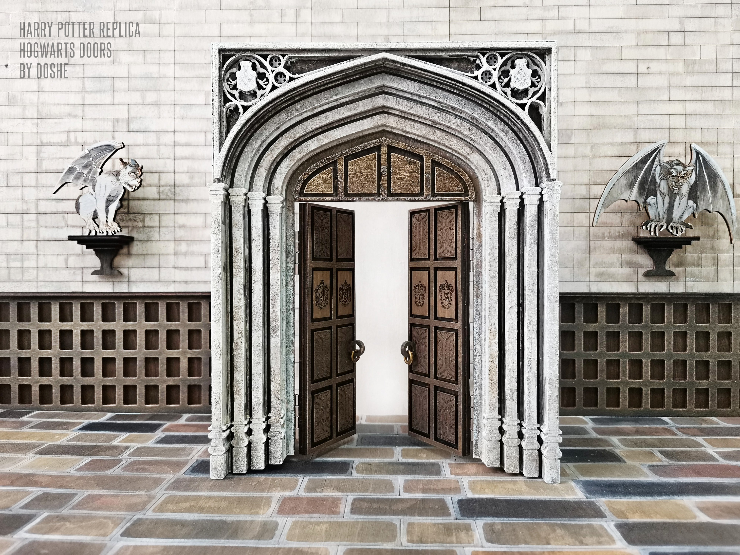 Harry Potter decor HOGWARTS DOORS Dollhouse miniatures Etsy