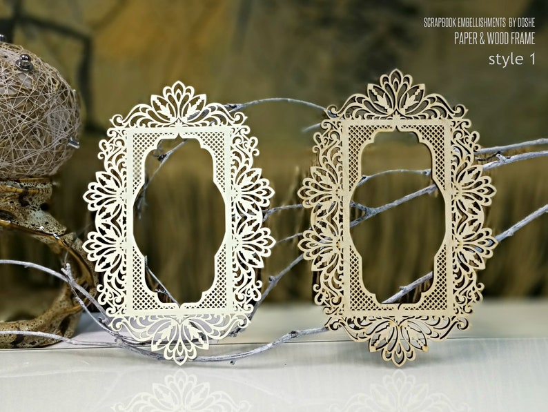 SCRAPBOOK paper Die Cuts Junk Journal Photo frame Laser Etsy