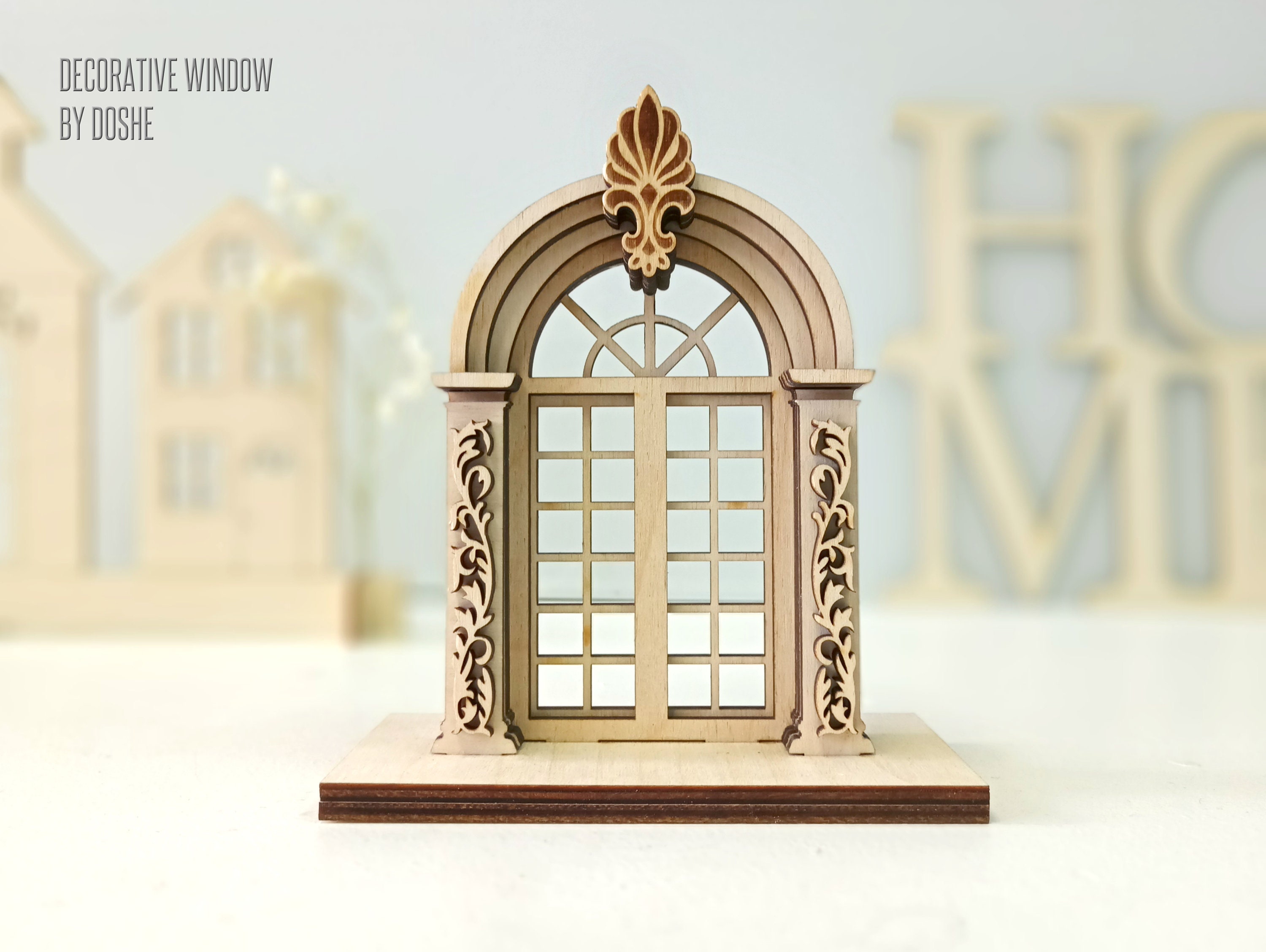 PUPPENHAUS FENSTER Miniaturen Laser geschnittenes Holz Etsy