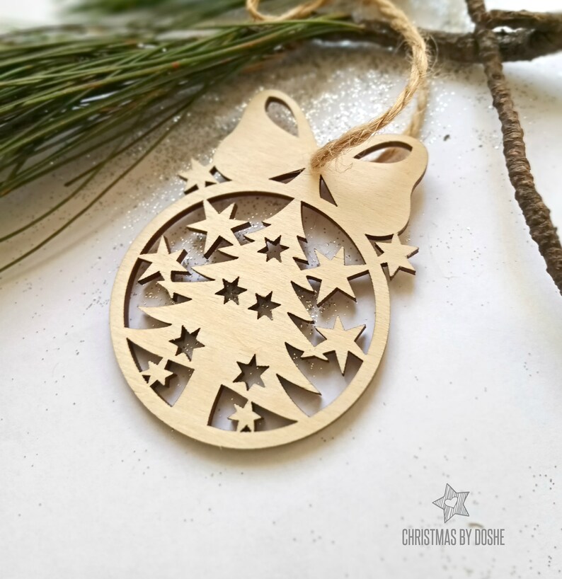 CHRISTMAS ORNAMENTS Ready to paint laser cut wood Etsy