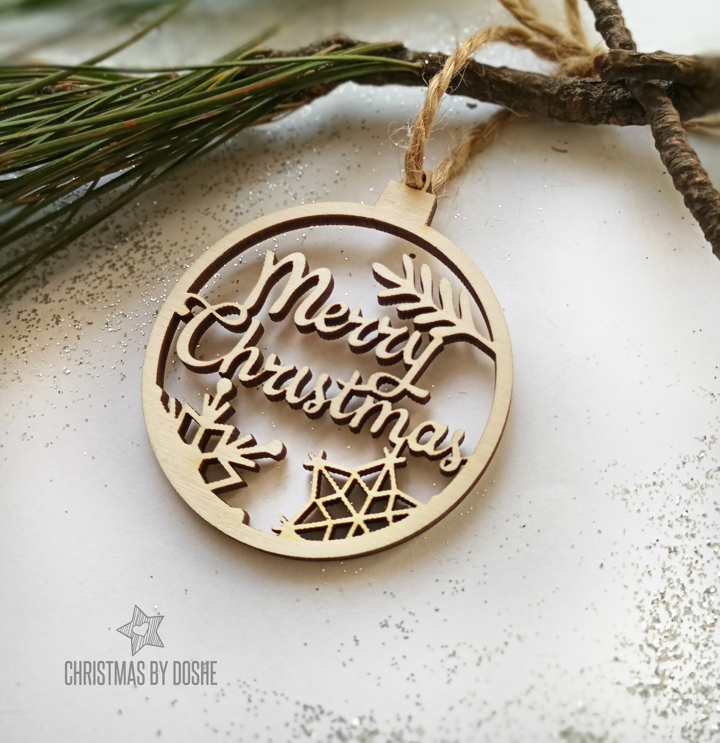 CHRISTMAS ORNAMENTS Ready to paint Laser cut wood decor Etsy